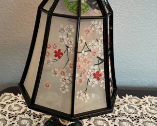 Rosewood Ornate Carvings Altar/Entrance Table, Linked  Lamps