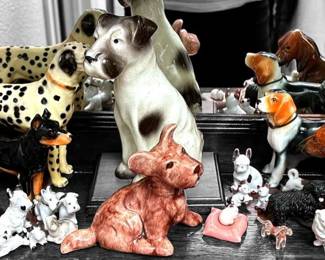 A Large Collection of Dog Theme MiniFigurines 