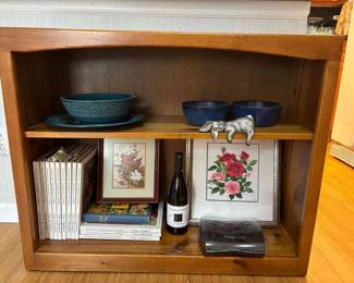 Small Wood Bookcase Contents