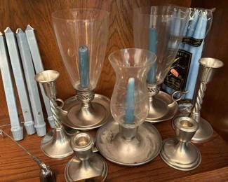 Pewter Candle Holders, Walking Candle Holders Candles