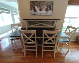 Dining Table w/ 4 Chairs and a Bench
Table Top 6’ x 3’ 2”