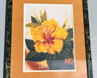 Yellow Hibiscus Flower, Print, Hawaii
