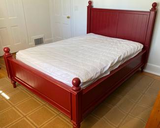 Red Painted Country Style Full Bed
