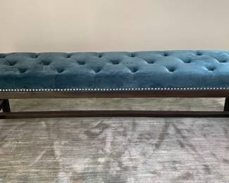 Classic Concepts Inc. Tufted Blue Velvet Bench
