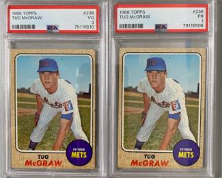 Two 1968 Topps Tug McGraw
