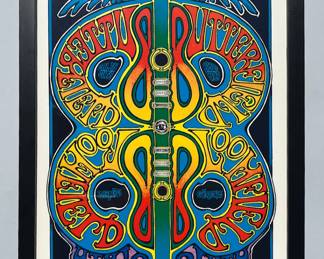 Butterfield Blues Band, 1969 Filmore San Fransisco Framed Poster By Greg Irons

