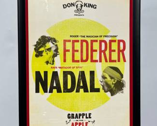 2008 Federer Vs Nadal Grapple In The Apple Presented By Don King Poster
