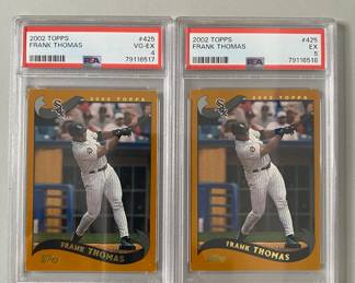Two 2002 Topps Frank Thomas Baseball Cards
