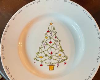 Pottery Barn Xmas dinner plates 