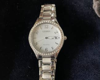 Citizens Eco Drive Swarovski crystal bezel 