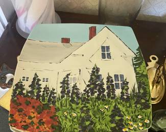 Summer Rose ceramic plate 