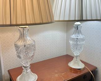 Cut crystal glass lamps 