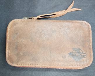 White River Leather Fly Case with 30+ Flies