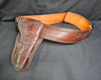 John Bianchi Western Style Holster with Ammo Belt