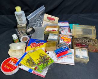 Assorted Hooks, Sinkers, Lead Weights, Lube & etc.