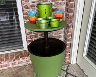 Collapsible beverage table $65