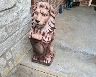 2 of these concrete lion statues 
$135 each
They’re HEAVY and I’m not lion &#128514;