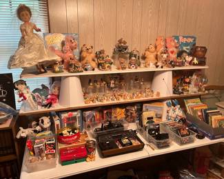 Children's dolls, toys and books