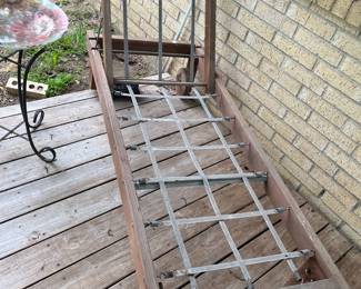 Vintage redwood lounger