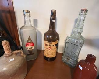 Large liquor bottles