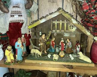 Vintage German Nativity set