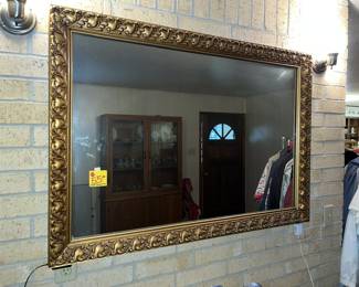 Large framed wall mirror