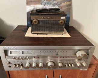 Vintage MCS stereo receiver and a vintage Zenith radio