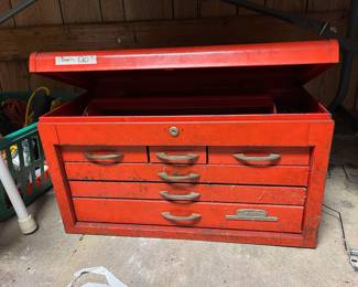 Vintage steel Dayton tool chest