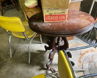 Yellow Chrome mid century chairs