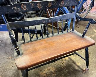 Primitive painted bench