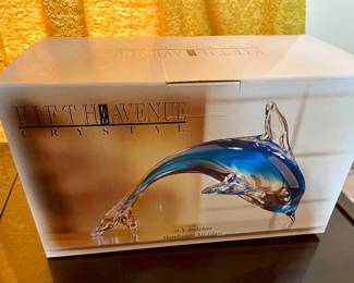 Glass whale and swordfish 