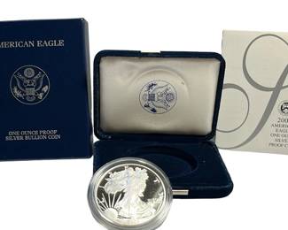 2004 Silver American Eagle Dollar Proof Coin & Uncirculated Mint W/COA 1oz .999
