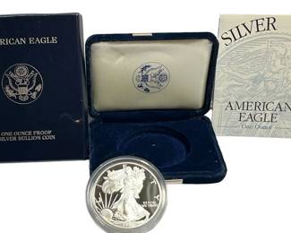 1999 Silver American Eagle Dollar Proof Coin & Uncirculated Mint W/COA 1oz .999
