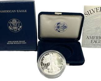2002 Silver American Eagle Dollar Proof Coin & Uncirculated Mint W/COA 1oz .999
