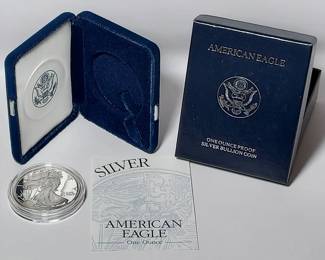 1998 Silver American Eagle Dollar Proof Coin & Uncirculated Mint W/COA 1oz .999
