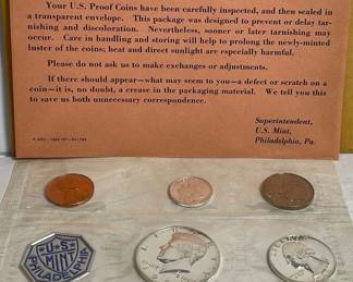 1964 P U.S Mint Silver Coin Proof Set
