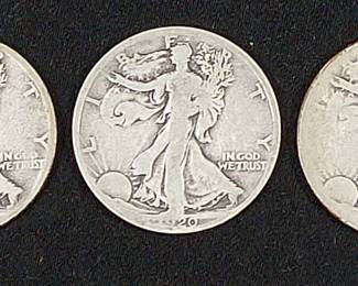 1920 US Half Dollar Silver Coins * Walking Liberty
