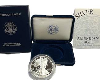 1999 Silver American Eagle Dollar Proof Coin & Uncirculated Mint W/COA 1oz .999
