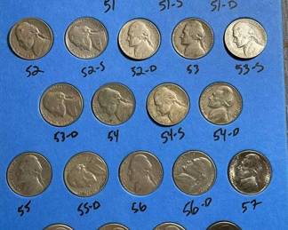 30 Silver U.S Nickels 1951-1964 With Book
