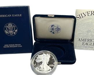 2002 Silver American Eagle Dollar Proof Coin & Uncirculated Mint W/COA 1oz .999
