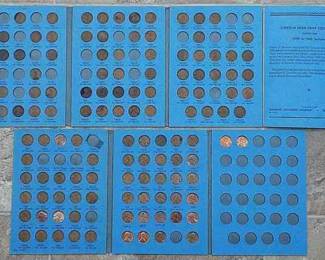 124 Coins * US Wheat Pennies (1909-1963) * 2 Books
