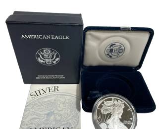 1996 P Silver American Eagle Dollar Proof Coin & Uncirculated Mint W/COA 1oz .999
