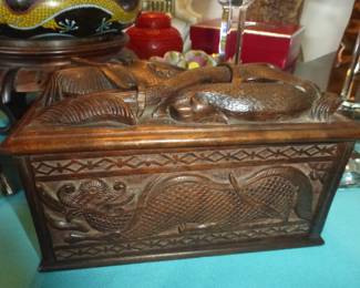 Carved Dragon Cigarette Case