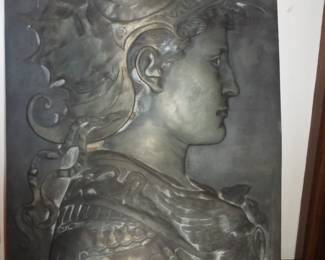 Beautiful Large Antique Bas Relief Alexander the Great