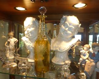 German 18th C Rococo Meissen busts