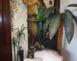 Why is she standing on that person?