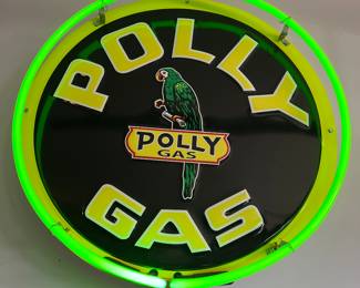Polly Gas Lighted Sign