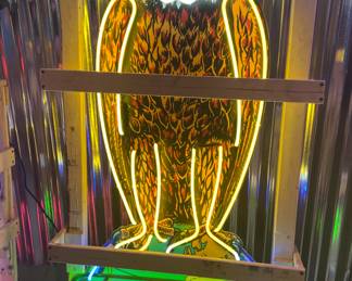 Case EAGLE NEON Lighted Sign in crate