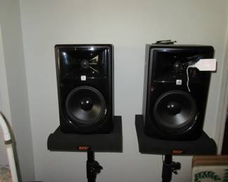 Set of speakers and stands