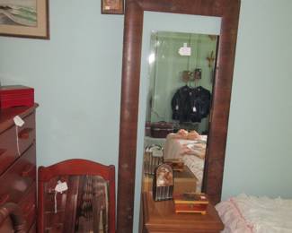 Two Framed Mirrors, night stand